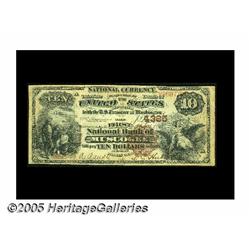 Muscogee, IT - $10 1882 Brown Back Fr. 484 The Fi