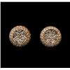 Image 1 : 1.00 ctw Diamond Earrings - 14KT Rose Gold