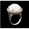 Image 4 : 11.82 ctw Opal and Diamond Ring - 14KT White Gold