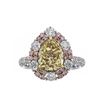 Image 1 : 3.16 ctw Fancy Yellow Diamond Ring - 18KT Two-Tone Gold