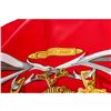 Image 2 : Hermes Red Multicolor Silk Le Mors "A La Conetable" Scarf 90