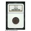 Image 1 : 1855 1/2 C MS65 Red and Brown NGC. B-1, C-1, R.1.