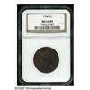 Image 1 : 1794 1C Head of 1794 MS62 Brown NGC. S-22, R.1. A