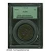 Image 1 : 1831 1C Medium Letters AU55 PCGS. N-3, R.1. Shimm