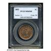 Image 1 : 1852 1C MS65 Red and Brown PCGS. N-8, R.2. Well s