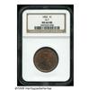 Image 1 : 1852 1C MS66 Red and Brown NGC. N-14, R.1, LDS. A