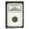 Image 1 : 1858 1C Small Letters MS64 NGC. A lustrous and pl