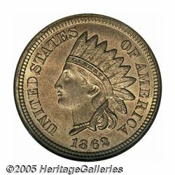 1862 1C MS66 NGC. A silky-smooth Gem with excelle
