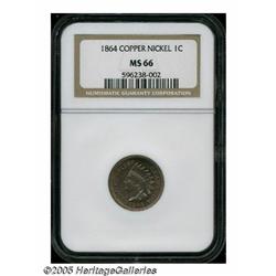 1864 1C Copper-Nickel MS66 NGC. The final Copper-