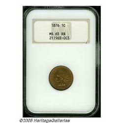 1876 1C MS65 Red and Brown NGC. Well struck with 