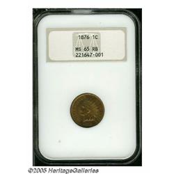 1876 1C MS65 Red and Brown NGC. While much browni