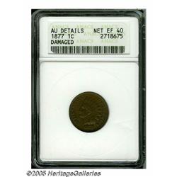 1877 1C --Damaged--ANACS. AU Details, Net XF40. N