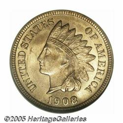 1908-S 1C MS65 Red NGC. Full, unmellowed red mint