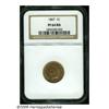 Image 1 : 1867 1C PR64 Red NGC. A needle sharp specimen wit
