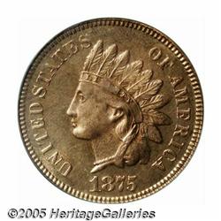 1875 1C PR65 Red PCGS. This is a remarkable Gem P