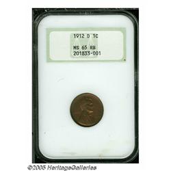 1912-D 1C MS65 Red and Brown NGC. A well struck, 