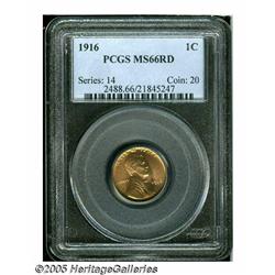 1916 1C MS66 Red PCGS. This sparkling premium Gem