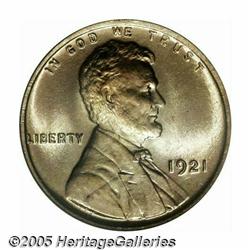 1921 1C MS66 Red PCGS. Reddish-orange and golden 