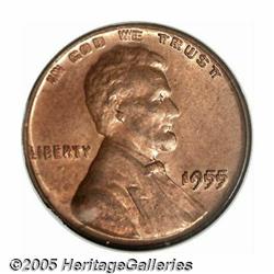 1955/55 1C Doubled Die MS63 Red and Brown NGC. A 