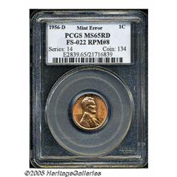 1956-D 1C MS65 Red PCGS. FS-022. RPM-8. The mintm