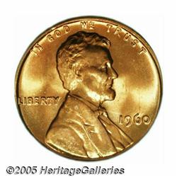 1960 1C Small Date MS67 Red PCGS. Booming luster 