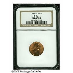 1984 1C Doubled Die Obverse MS67 Red NGC. FS-037.