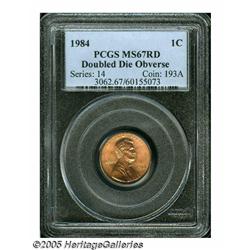 1984 1C Doubled Die Obverse MS67 Red PCGS. FS-037