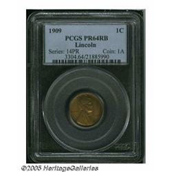 1909 1C PR64 Red and Brown PCGS. Well struck with