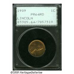 1909 1C PR64 Red PCGS. A lustrous and needle-shar