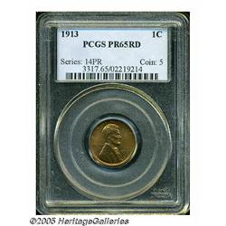 1913 1C PR65 Red PCGS. Sharply struck with entire