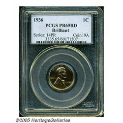 1936 1C Type Two--Brilliant Finish PR65 Red PCGS.