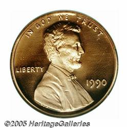 1990-S Proof Set featuring the 1990-S No S Cent P