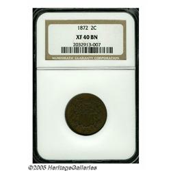1872 2C XF40 NGC. Only about 64,000 pieces were m