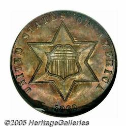 1862/1 3CS MS67 NGC. FS-007. This lustrous, premi