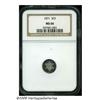 Image 3 : 1871 3CS MS66 NGC. Boldly struck with fine satiny