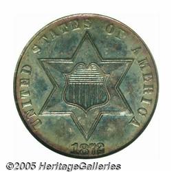 1872 3CS MS66 NGC. A mixture of dappled aqua and 