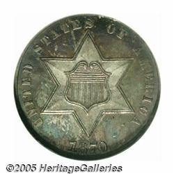 1870 3CS PR66 Cameo NGC. Rarely seen as a busines