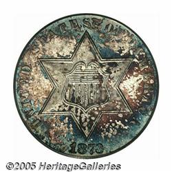 1873 3CS PR66 Cameo PCGS. Dazzling, glassy mirror