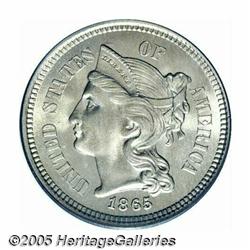 1865 3CN MS66 PCGS. Even though more than 11 mill