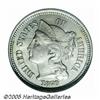 Image 1 : 1870 3CN MS61 NGC. 1870/1870, Doubled Die Obverse