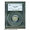 Image 3 : 1873 3CN Open 3 MS65 PCGS. Generally very well st