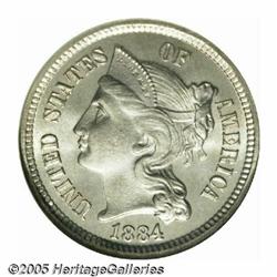 1884 3CN MS66 NGC. Extremely frosty with peerless