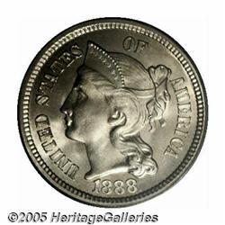1888 3CN MS67 PCGS. Both sides of this impeccably