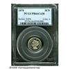 Image 3 : 1870 3CN PR66 Cameo PCGS. Obvious white on black 