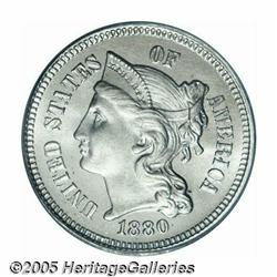 1880 3CN PR67 PCGS. A pristine representative wit