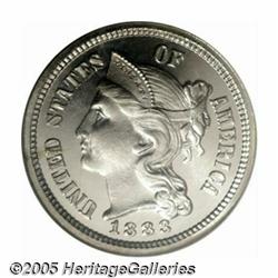 1883 3CN PR68 Cameo NGC. A glittering, essentiall