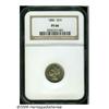 Image 1 : 1886 3CN PR66 NGC. Lime and rose hues adorn this 