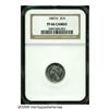 Image 1 : 1887/6 3CN PR66 Cameo NGC. An essentially brillia