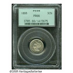 1888 3CN PR66 PCGS. A boldly struck silver-gray s