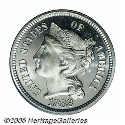 1888 3CN PR66 Cameo PCGS. A flashy, wonderfully p